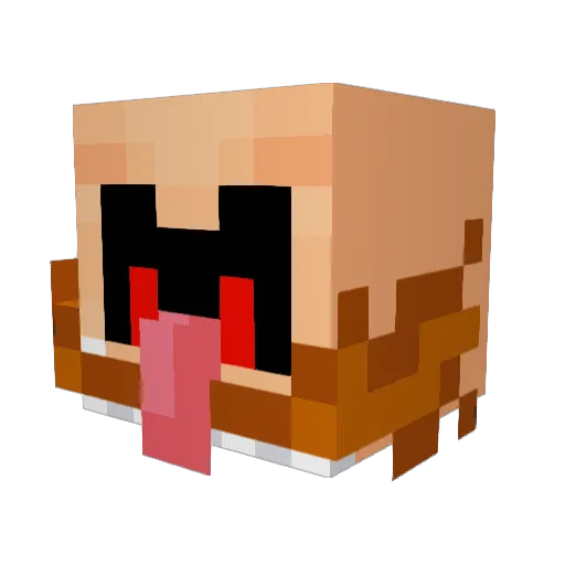 CreatorMan Minecraft avatar head, 3D render