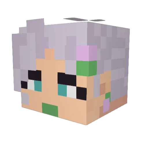 Creatorcast Minecraft avatar head, 3D render