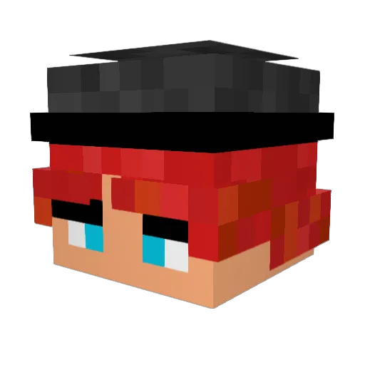CreatoreqWojtek Minecraft avatar head, 3D render