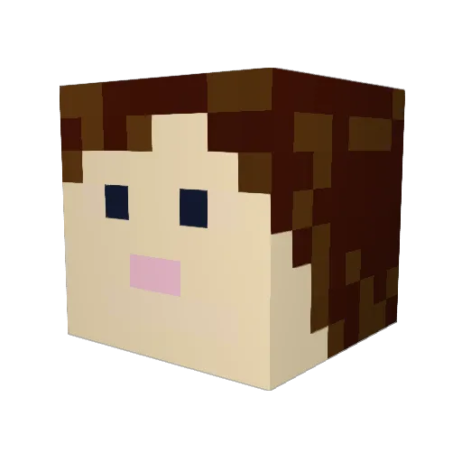 CreatorsTriumph Minecraft avatar head, 3D render