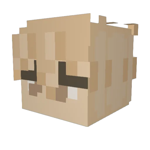 Creaturephoebe Minecraft avatar head, 3D render