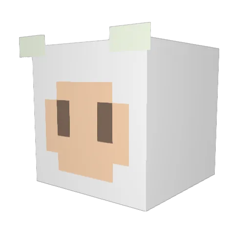 Creblin Minecraft avatar head, 3D render