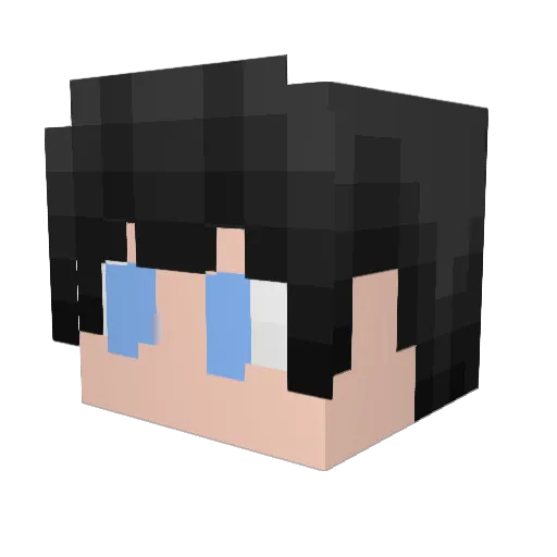 CrecMC Minecraft avatar head, 3D render