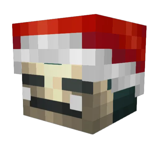 CreddyBoy Minecraft avatar head, 3D render