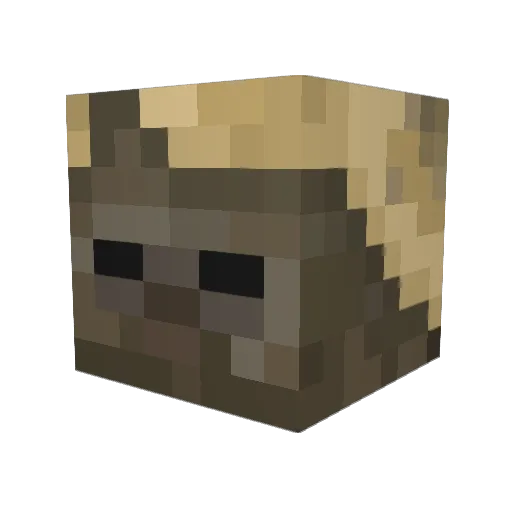 Credibil6 Minecraft avatar head, 3D render