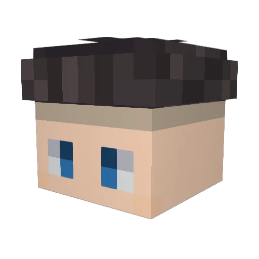 CredixY Minecraft avatar head, 3D render