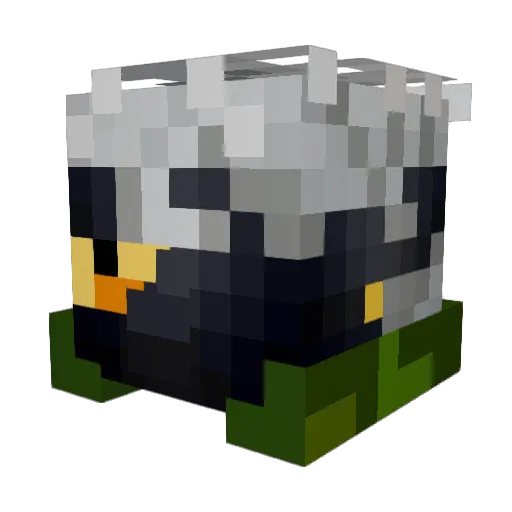 CreePig7 Minecraft avatar head, 3D render