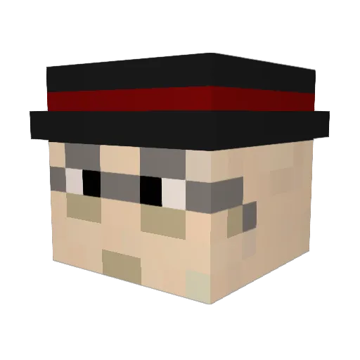 CreeWa Minecraft avatar head, 3D render