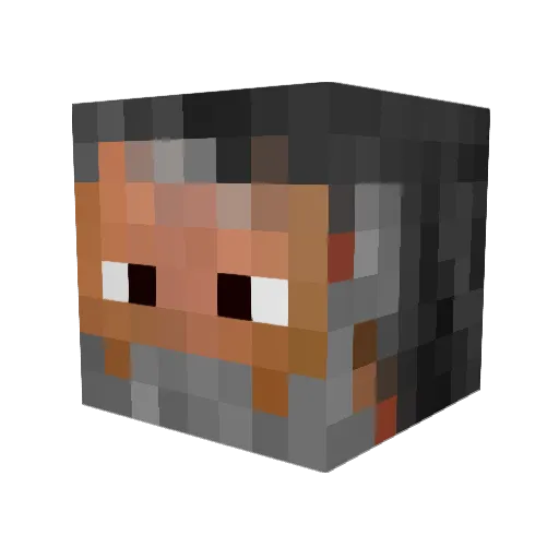 Creeative_ Minecraft avatar head, 3D render