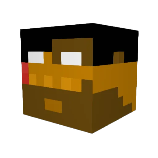 Creecko Minecraft avatar head, 3D render