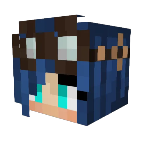 Creedalee Minecraft avatar head, 3D render