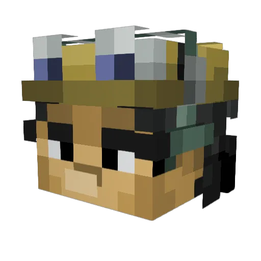 Creeep3 Minecraft avatar head, 3D render