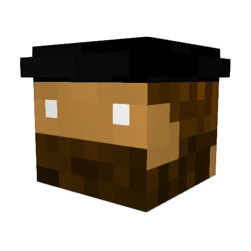 Creekj Minecraft avatar head, 3D render