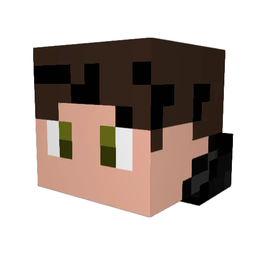 Creelavagdml Minecraft avatar head, 3D render