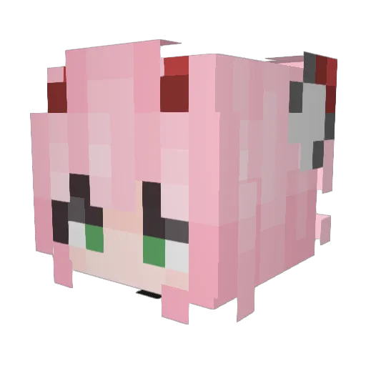 Creep909 Minecraft avatar head, 3D render