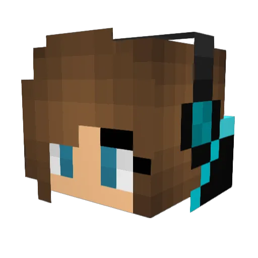 CreepAnn Minecraft avatar head, 3D render
