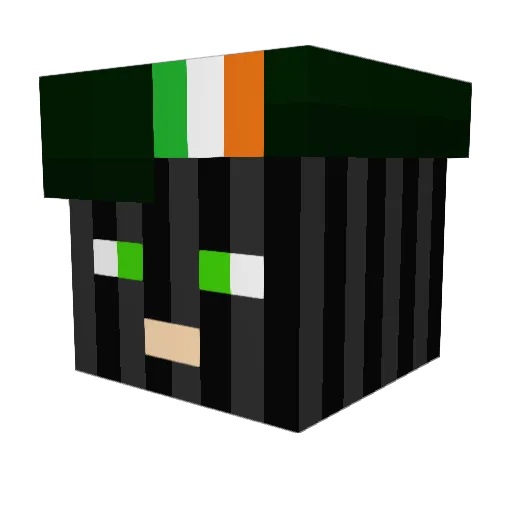 CreepBruhAwwMan Minecraft avatar head, 3D render