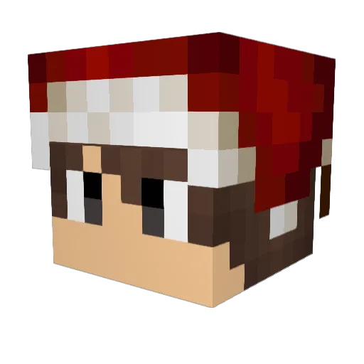CreepMan1 Minecraft avatar head, 3D render