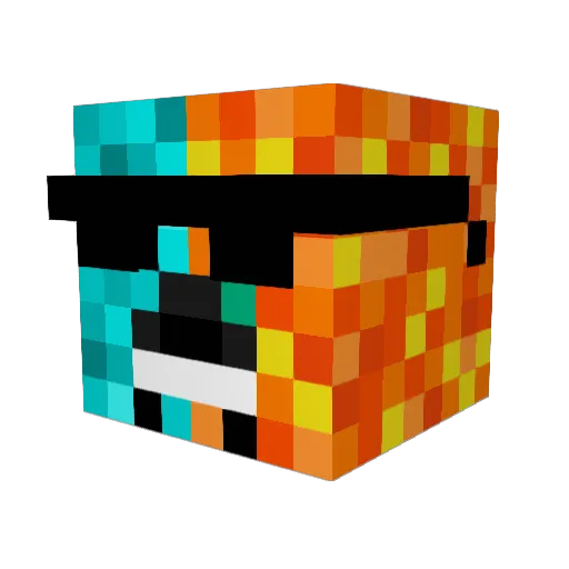 CreepPack Minecraft avatar head, 3D render