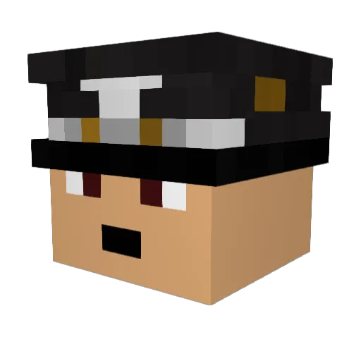 CreepPork Minecraft avatar head, 3D render