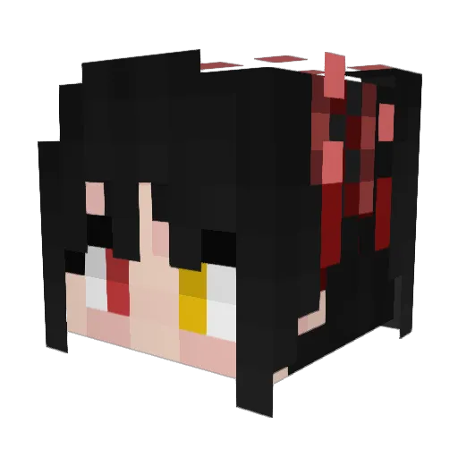 CreepZzXTokisaki Minecraft avatar head, 3D render