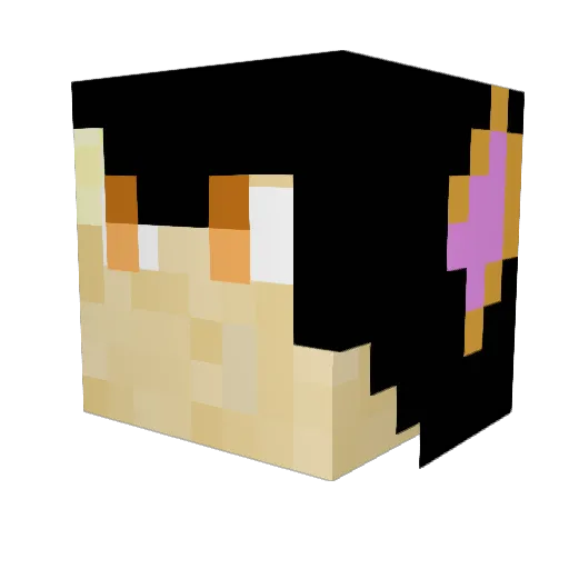Creep_Kitten Minecraft avatar head, 3D render