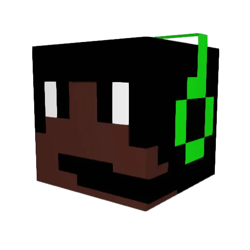 Creepas101 Minecraft avatar head, 3D render