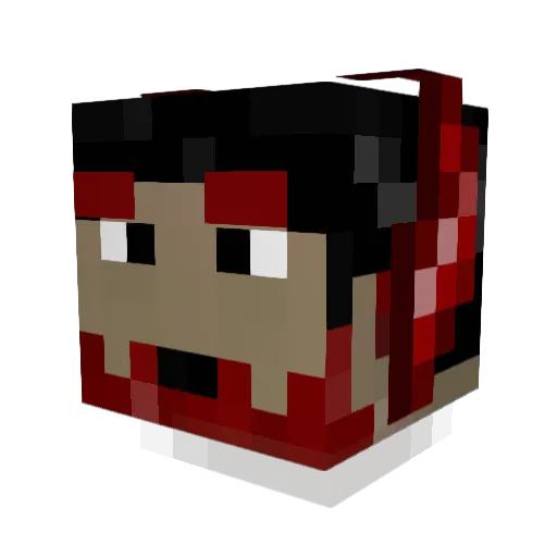 Creepblock Minecraft avatar head, 3D render