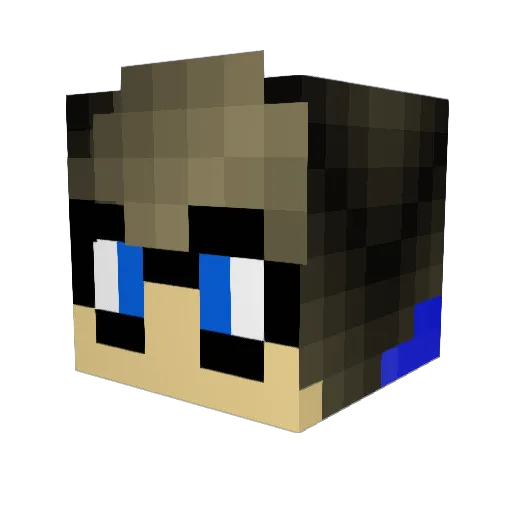 Creeper02118 Minecraft avatar head, 3D render