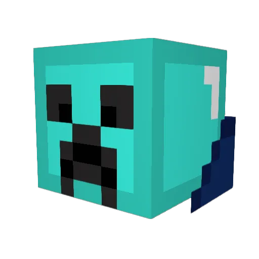 Creeper12569 Minecraft avatar head, 3D render