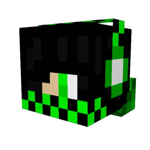 Creeper32503 Minecraft avatar head, 3D render