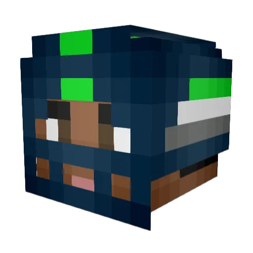Creeper6324 Minecraft avatar head, 3D render