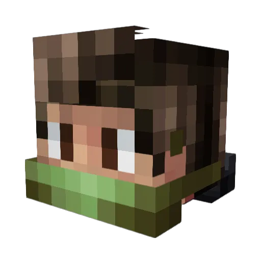 Creeper6508 Minecraft avatar head, 3D render