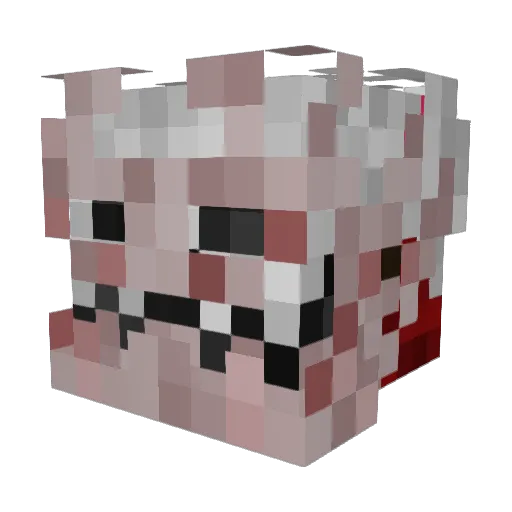Creeper8320 Minecraft avatar head, 3D render