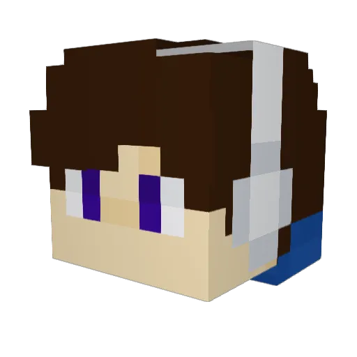CreeperAaron Minecraft avatar head, 3D render