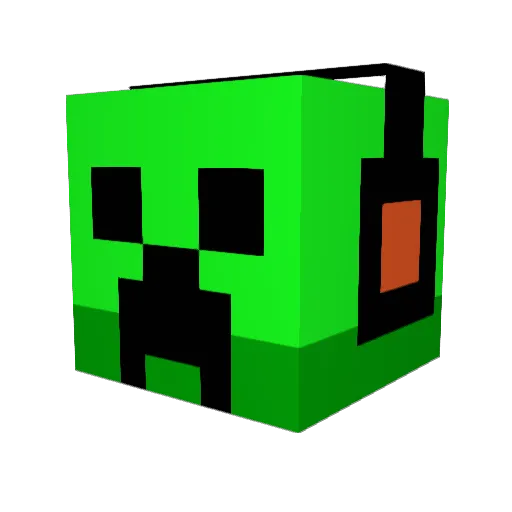 CreeperAndreas Minecraft avatar head, 3D render