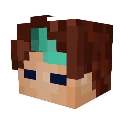 CreeperBoom157 Minecraft avatar head, 3D render