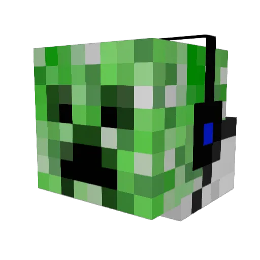 CreeperBoy974 Minecraft avatar head, 3D render