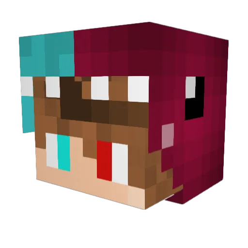 CreeperBurger34 Minecraft avatar head, 3D render