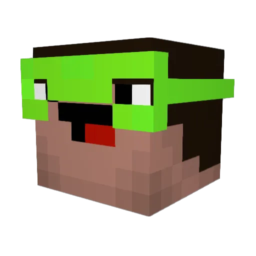 CreeperCat18 Minecraft avatar head, 3D render