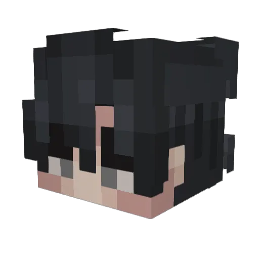 CreeperCat66 Minecraft avatar head, 3D render