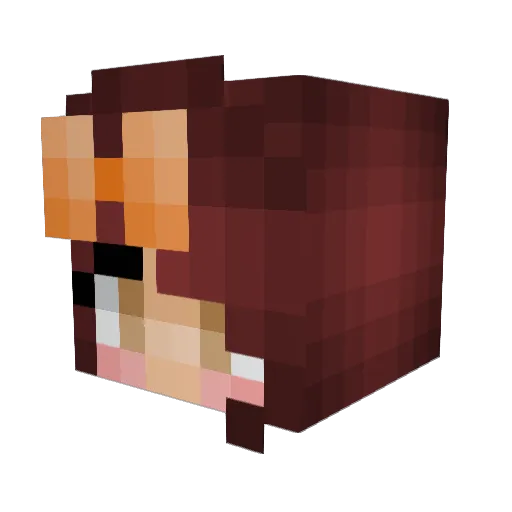 CreeperCat7 Minecraft avatar head, 3D render