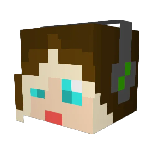 CreeperConfuser Minecraft avatar head, 3D render