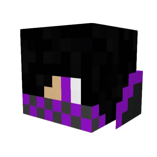 CreeperEC Minecraft avatar head, 3D render