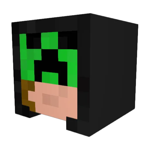 CreeperGriefers Minecraft avatar head, 3D render