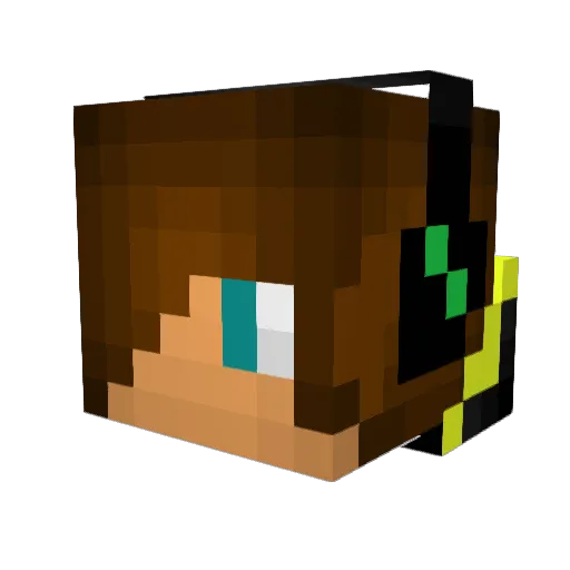 CreeperHazard Minecraft avatar head, 3D render