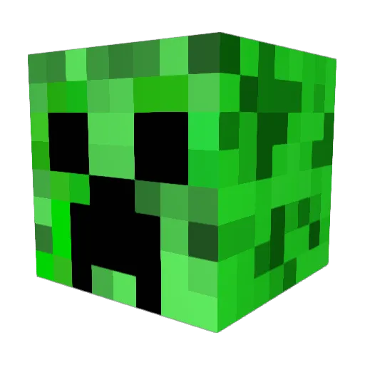 CreeperHutty Minecraft avatar head, 3D render