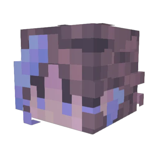 CreeperKingCC Minecraft avatar head, 3D render