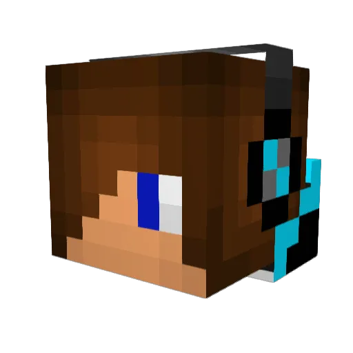 CreeperLincoln Minecraft avatar head, 3D render