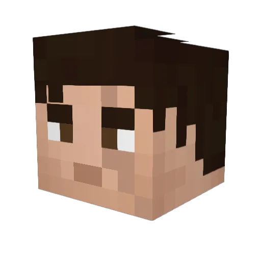 CreeperLol_ Minecraft avatar head, 3D render